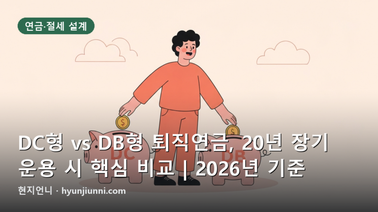 DC형 vs DB형 퇴직연금, 20년 장기 운용 시 핵심 비교 | 2026년 기준