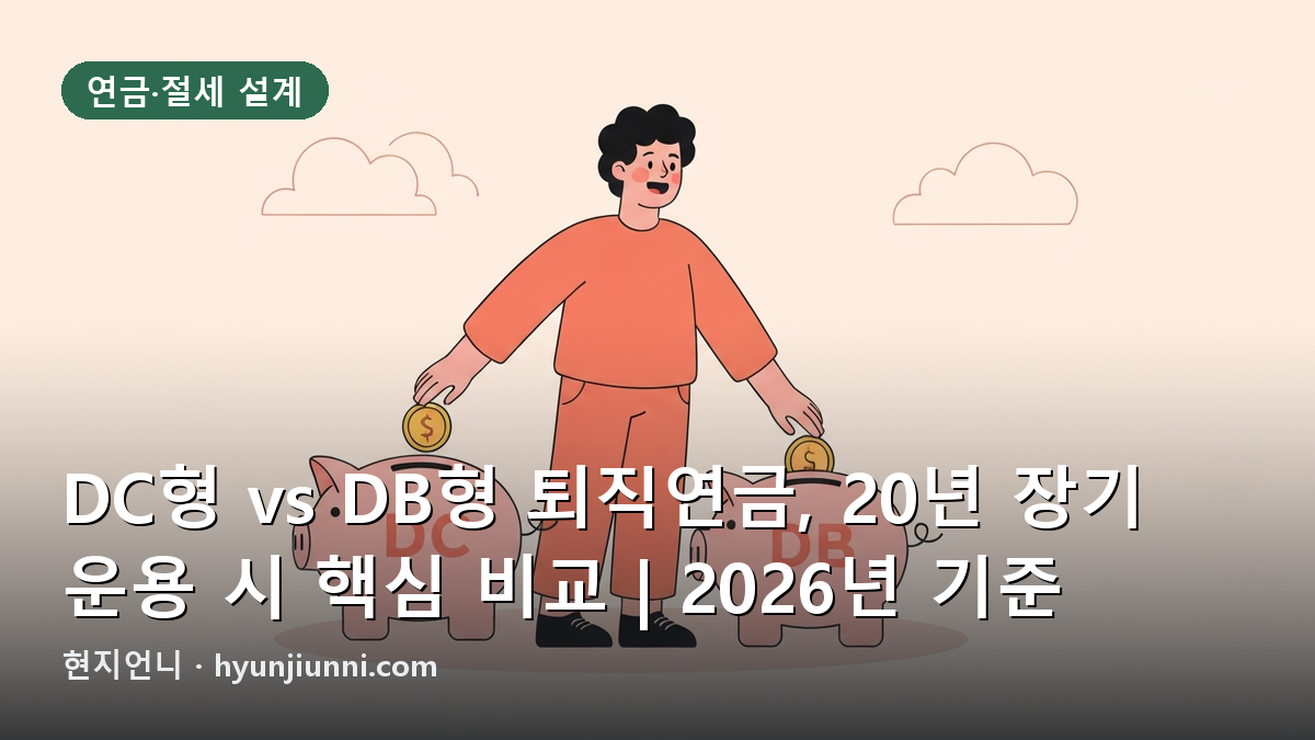 DC형 vs DB형 퇴직연금, 20년 장기 운용 시 핵심 비교 | 2026년 기준