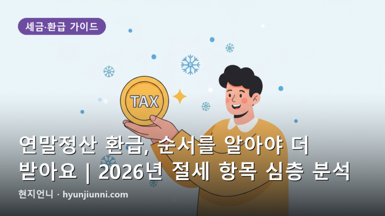 연말정산 환급, 순서를 알아야 더 받아요 | 2026년 절세 항목 심층 분석