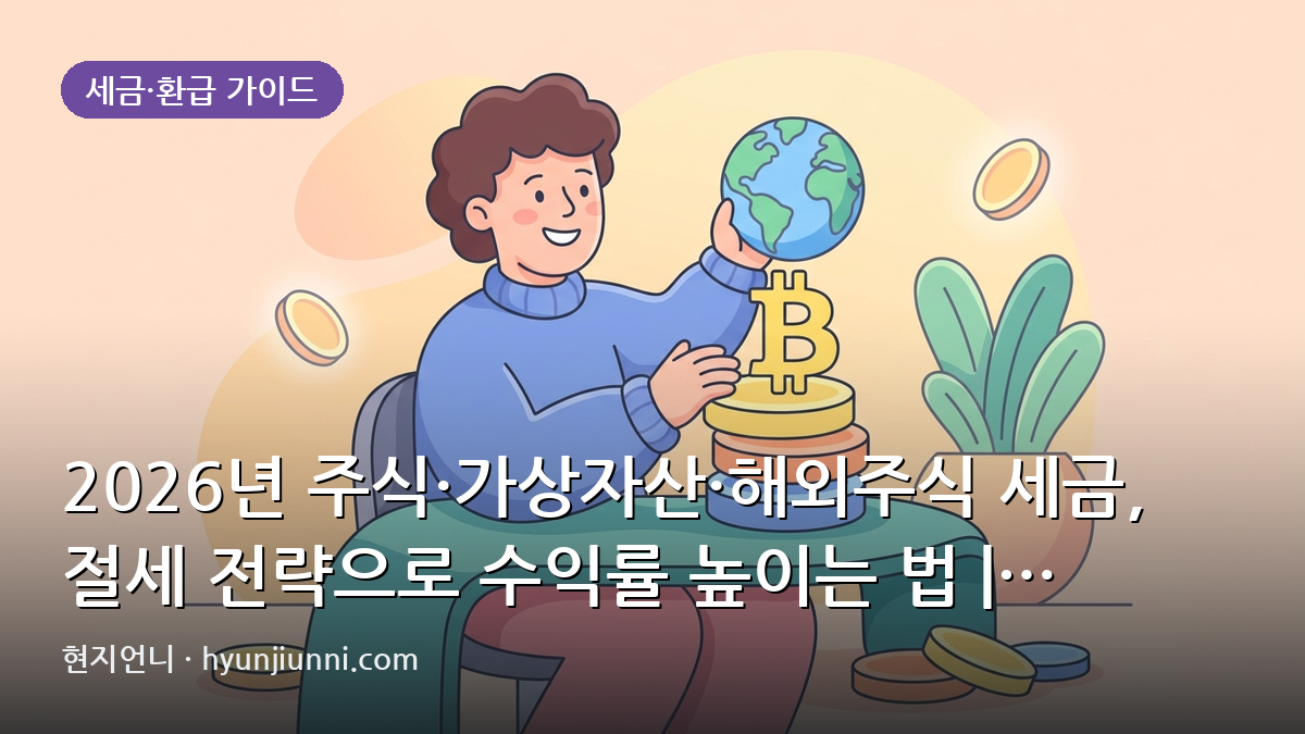 2026년 주식·가상자산·해외주식 세금, 절세 전략으로 수익률 높이는 법 | 현지언니 심층 분석