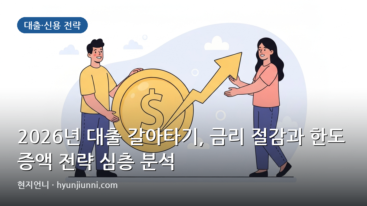 2026년 대출 갈아타기, 금리 절감과 한도 증액 전략 심층 분석