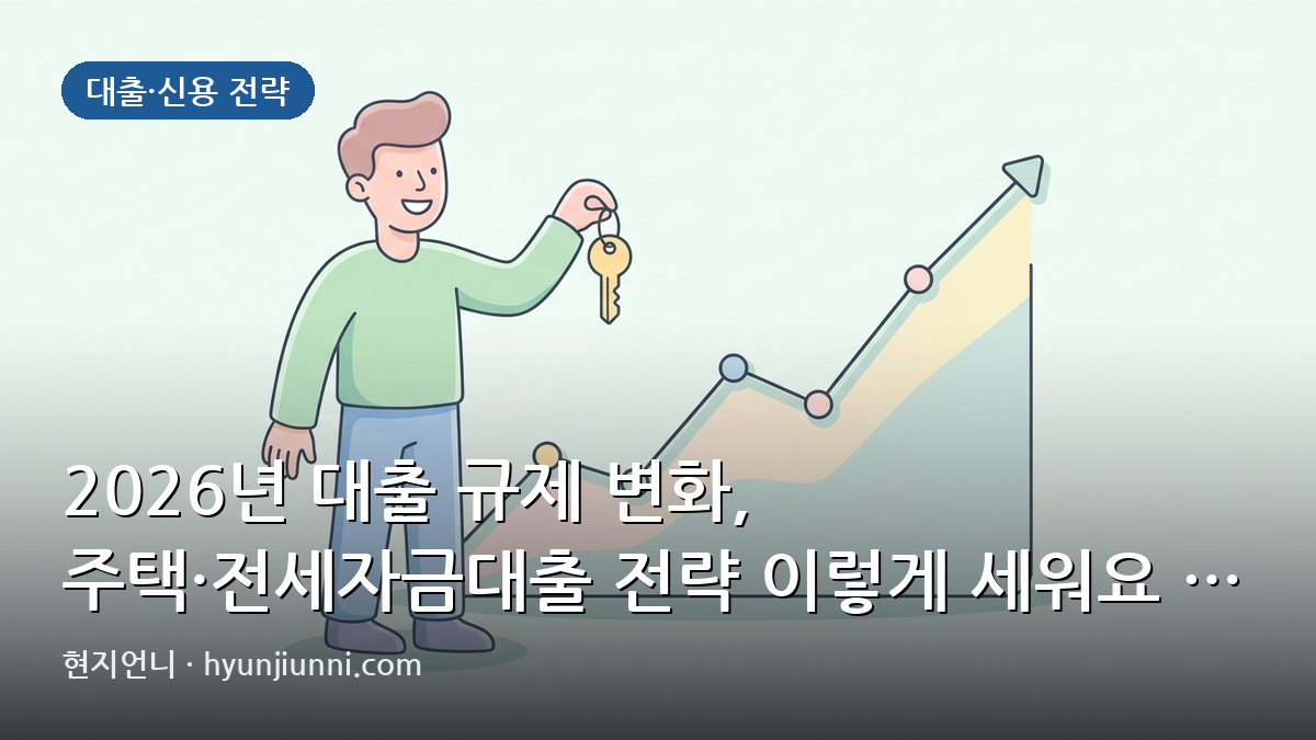 2026년 대출 규제 변화, 주택·전세자금대출 전략 이렇게 세워요 | 현지언니 심층 분석