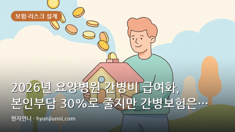 2026년 요양병원 간병비 급여화, 본인부담 30%로 줄지만 간병보험은 여전히 중요해요 | 3가지 상황별 전략