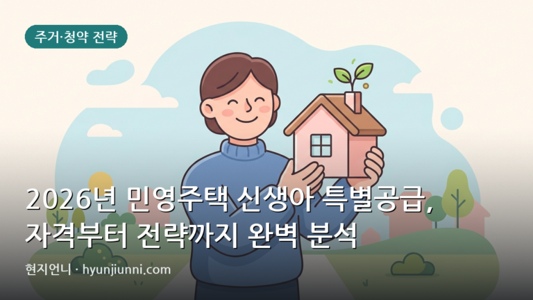 2026년 민영주택 신생아 특별공급, 자격부터 전략까지 완벽 분석