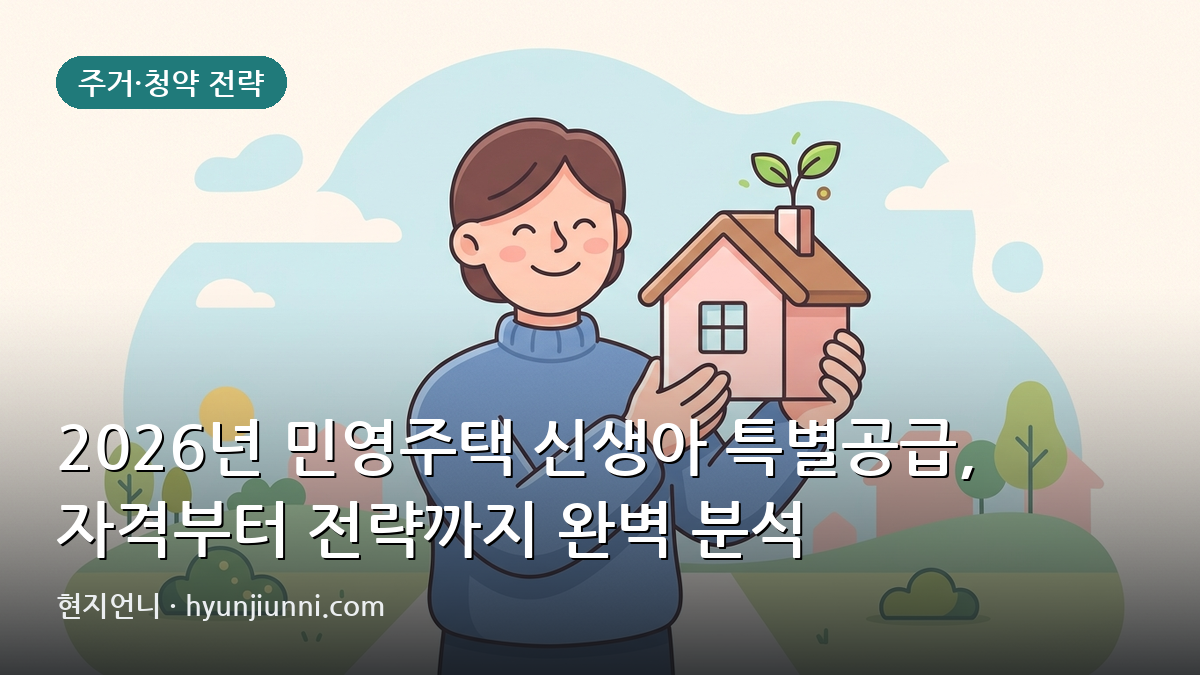 2026년 민영주택 신생아 특별공급, 자격부터 전략까지 완벽 분석