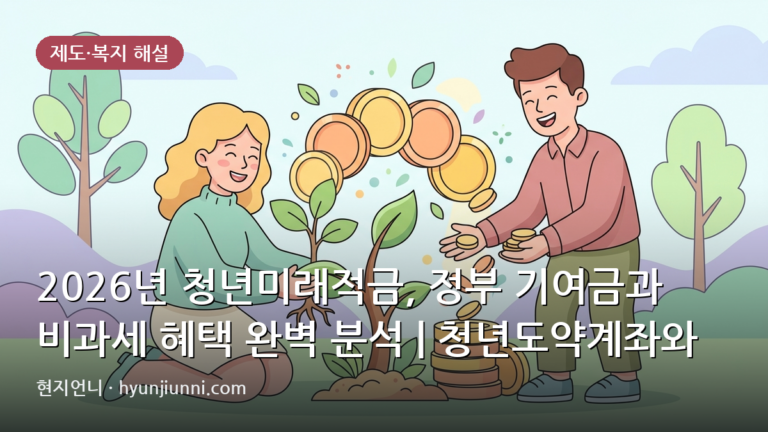 2026년 청년미래적금, 정부 기여금과 비과세 혜택 완벽 분석 | 청년도약계좌와 비교