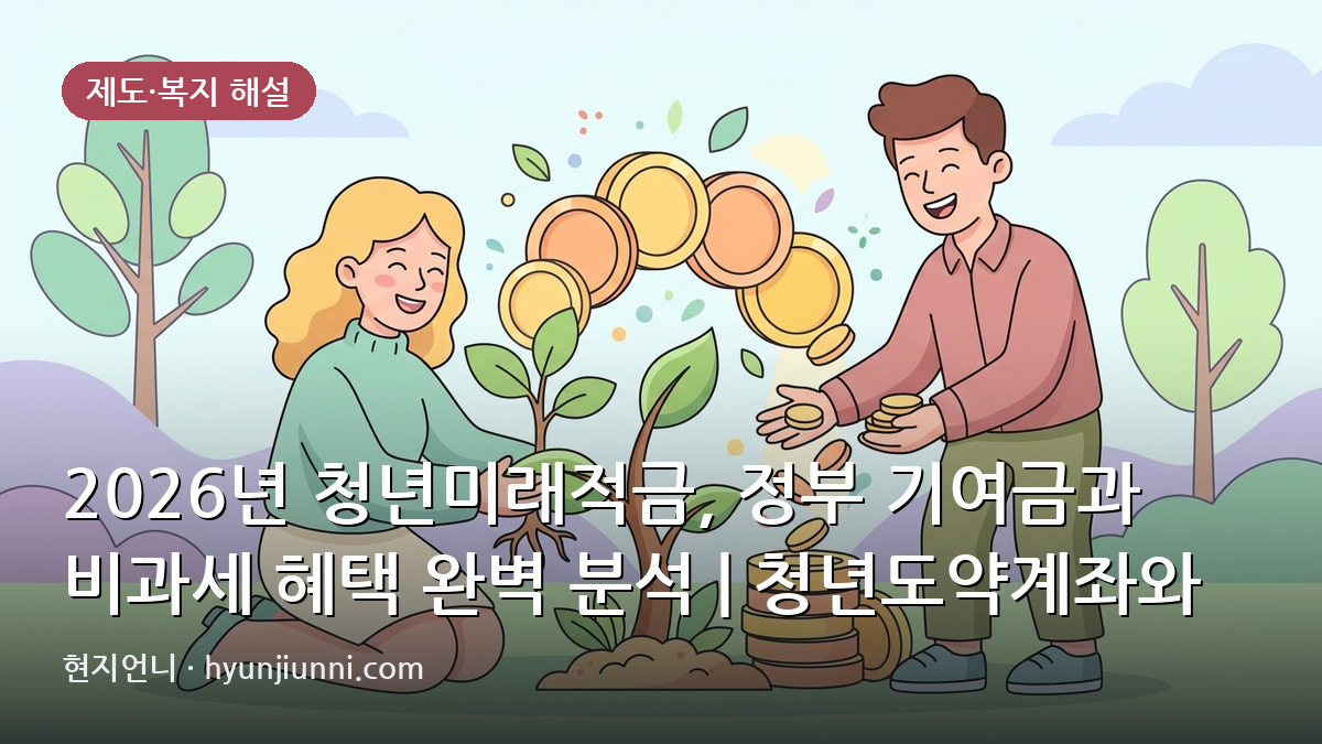 2026년 청년미래적금, 정부 기여금과 비과세 혜택 완벽 분석 | 청년도약계좌와 비교