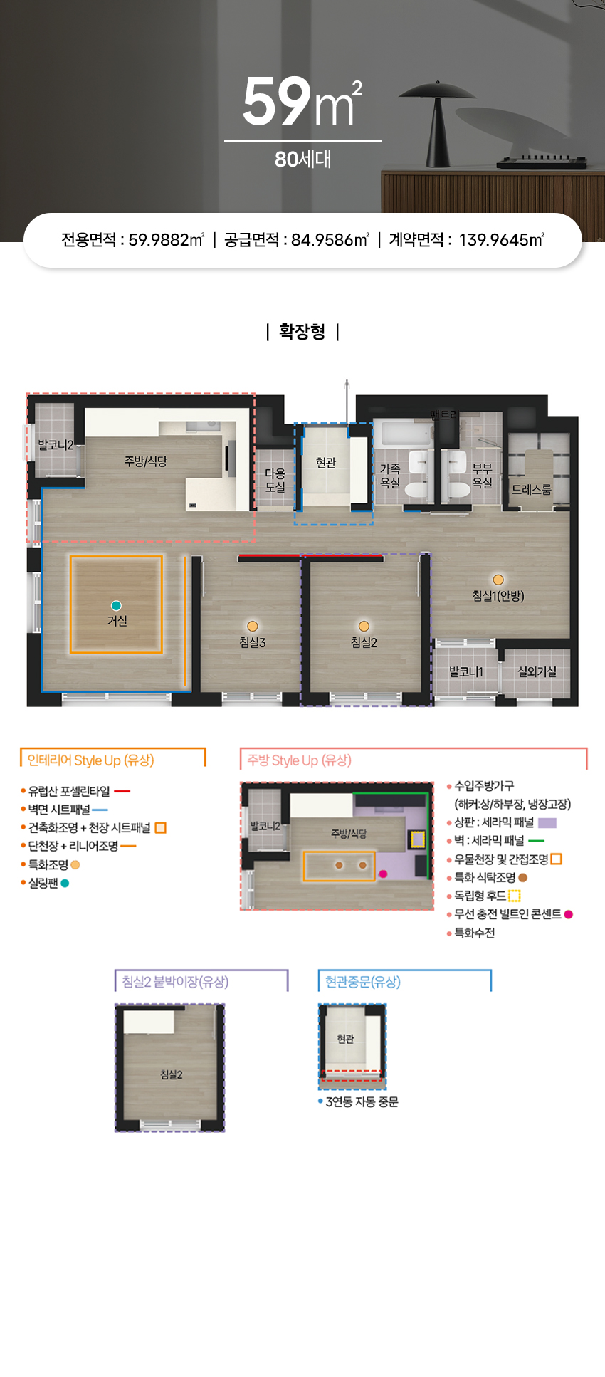 충정로역자이르네 타입별 평면도