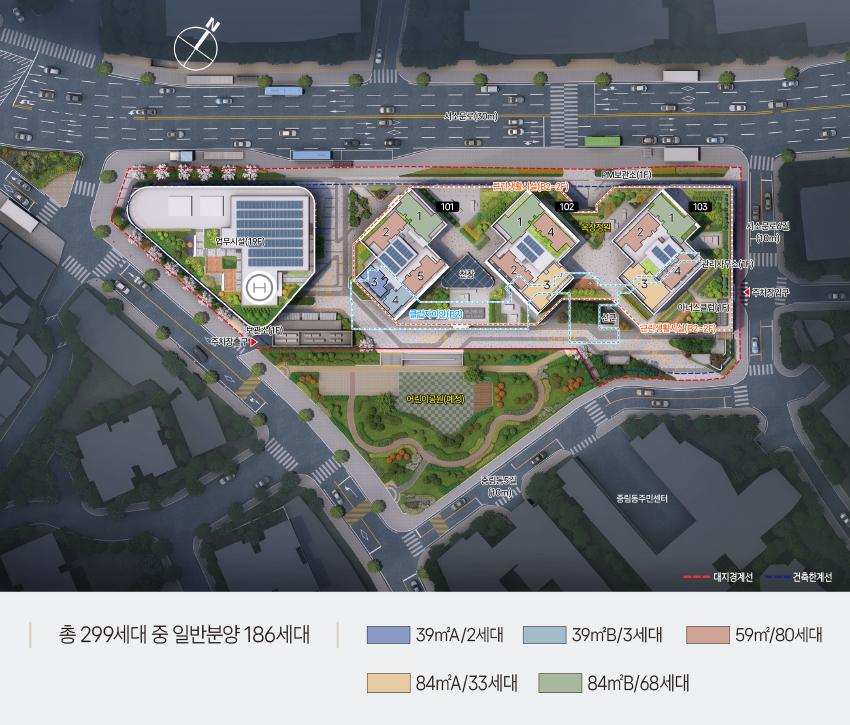 충정로역자이르네 단지 배치도
