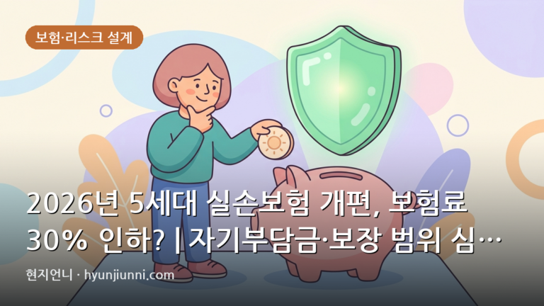 2026년 5세대 실손보험 개편, 보험료 30% 인하? | 자기부담금·보장 범위 심층 분석