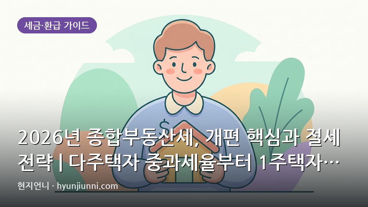 2026년 종합부동산세, 개편 핵심과 절세 전략 | 다주택자 중과세율부터 1주택자 공제까지 심층 분석