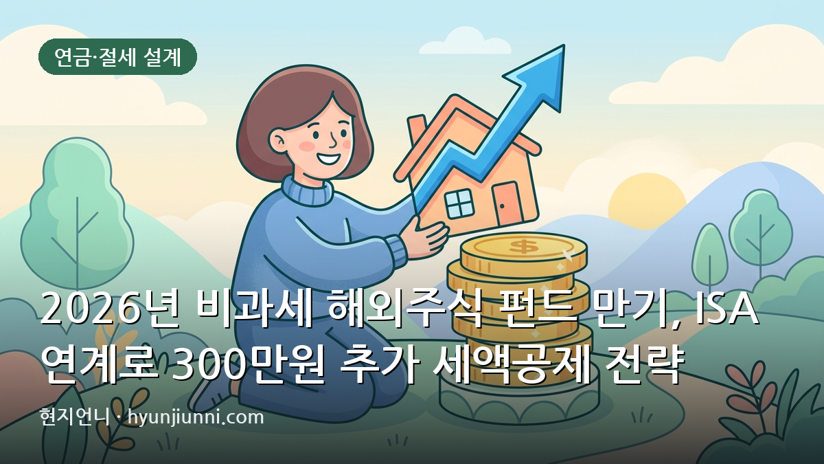 2026년 비과세 해외주식 펀드 만기, ISA 연계로 300만원 추가 세액공제 전략