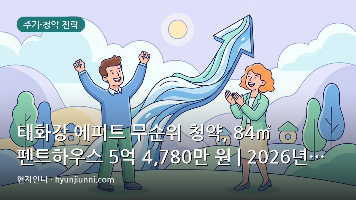 태화강 에피트 무순위 청약, 84㎡ 펜트하우스 5억 4,780만 원 | 2026년 울산 청약 심층 분석